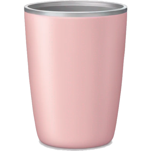 Light pink tumbler without face emoji