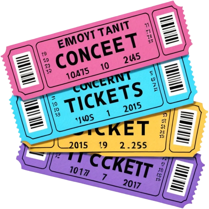 tickets of a concert emoji