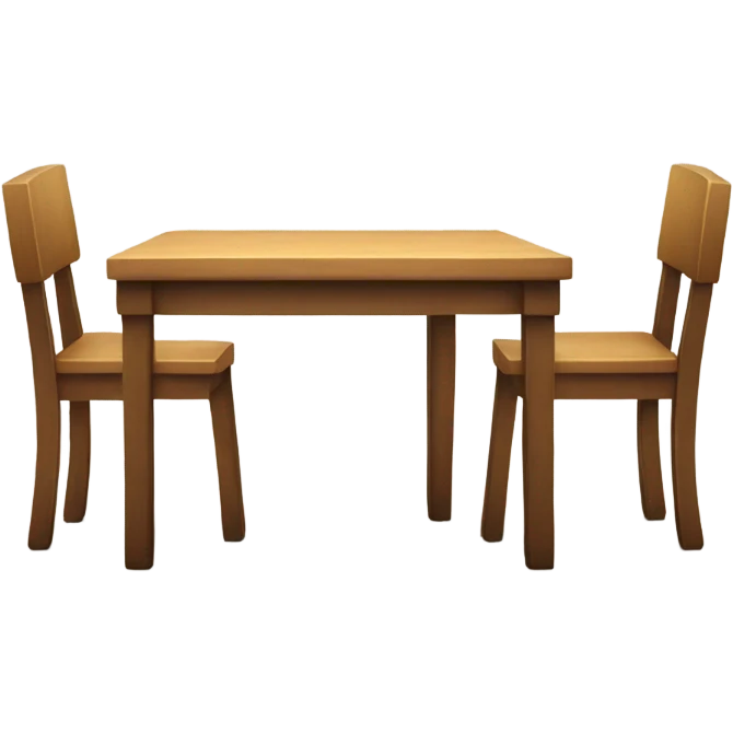 Table with human legs emoji