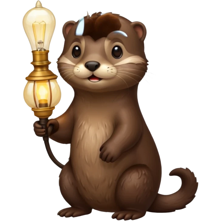 otter holding one lamp emoji