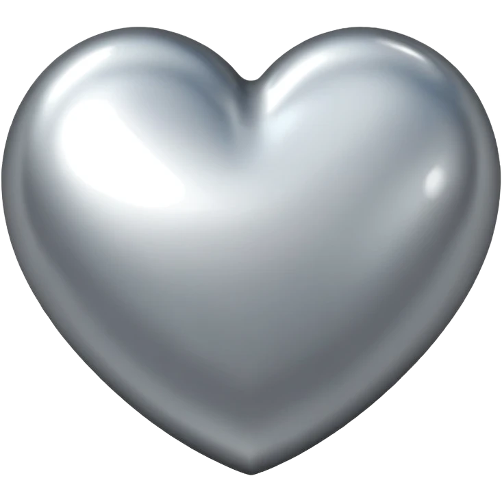 Metallic heart emoji