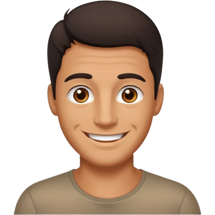 Hombre moreno saludando  emoji