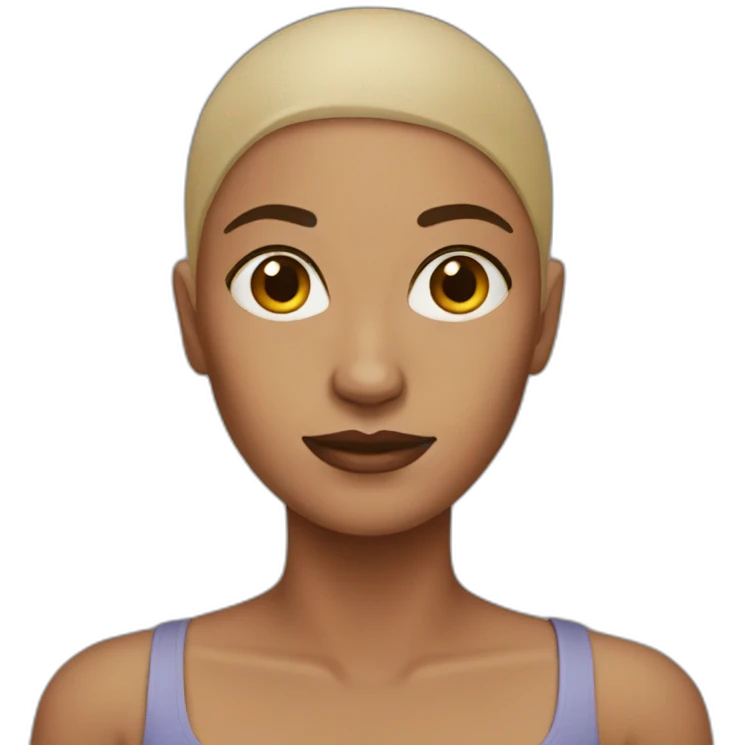 Bald Brown woman emoji