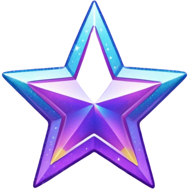 Purple Star with decoration inspired dua lipa emoji