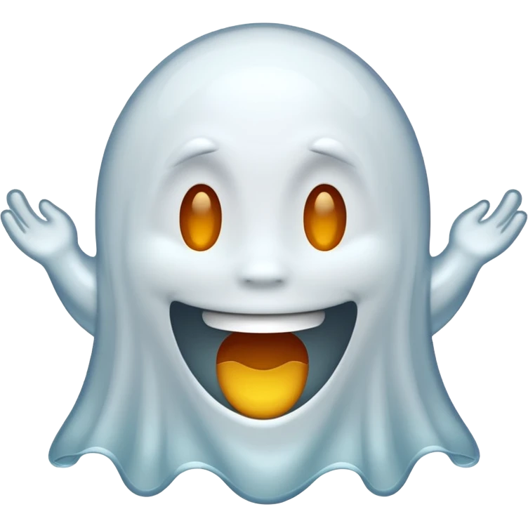 Emojis qui rigole fusionné avec l’emojis fantôme 👻 emoji