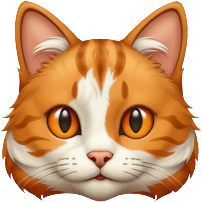 Res cat with big nose emoji