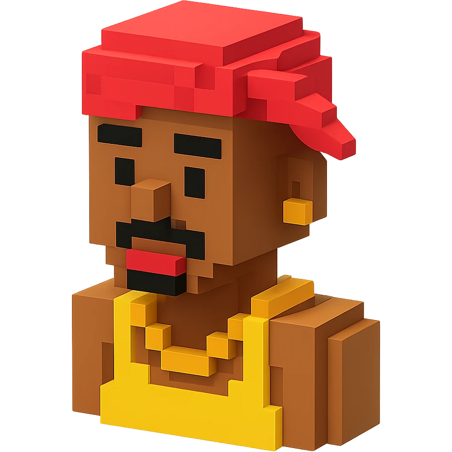репер 2Pac, no background  emoji