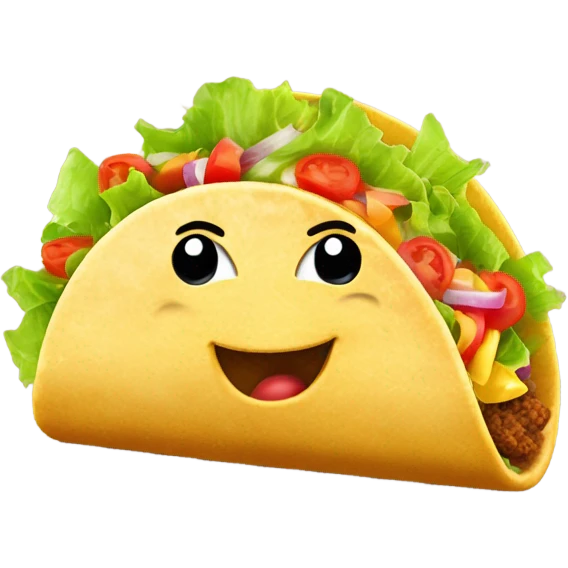 happy taco cheerinh emoji