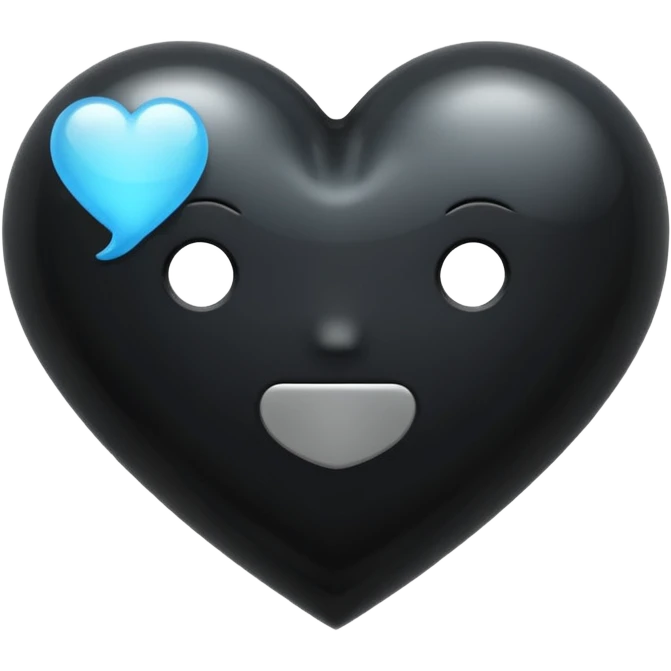 Black heart inside the thought bubble emoji