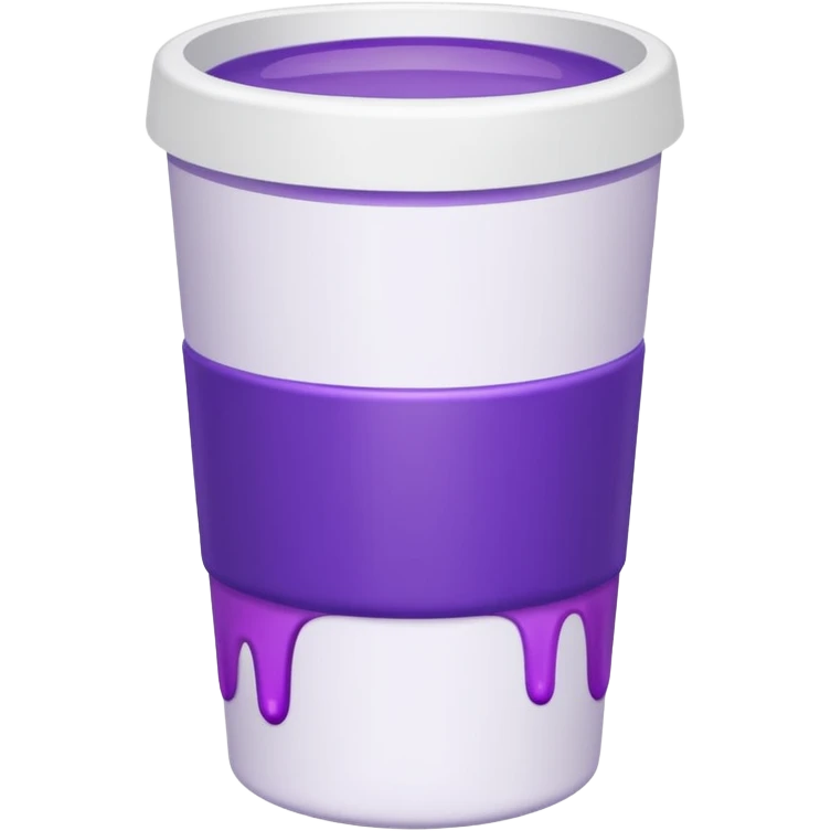 ios styrofoam cup.  purple liquid inside (no straw) (no face) emoji