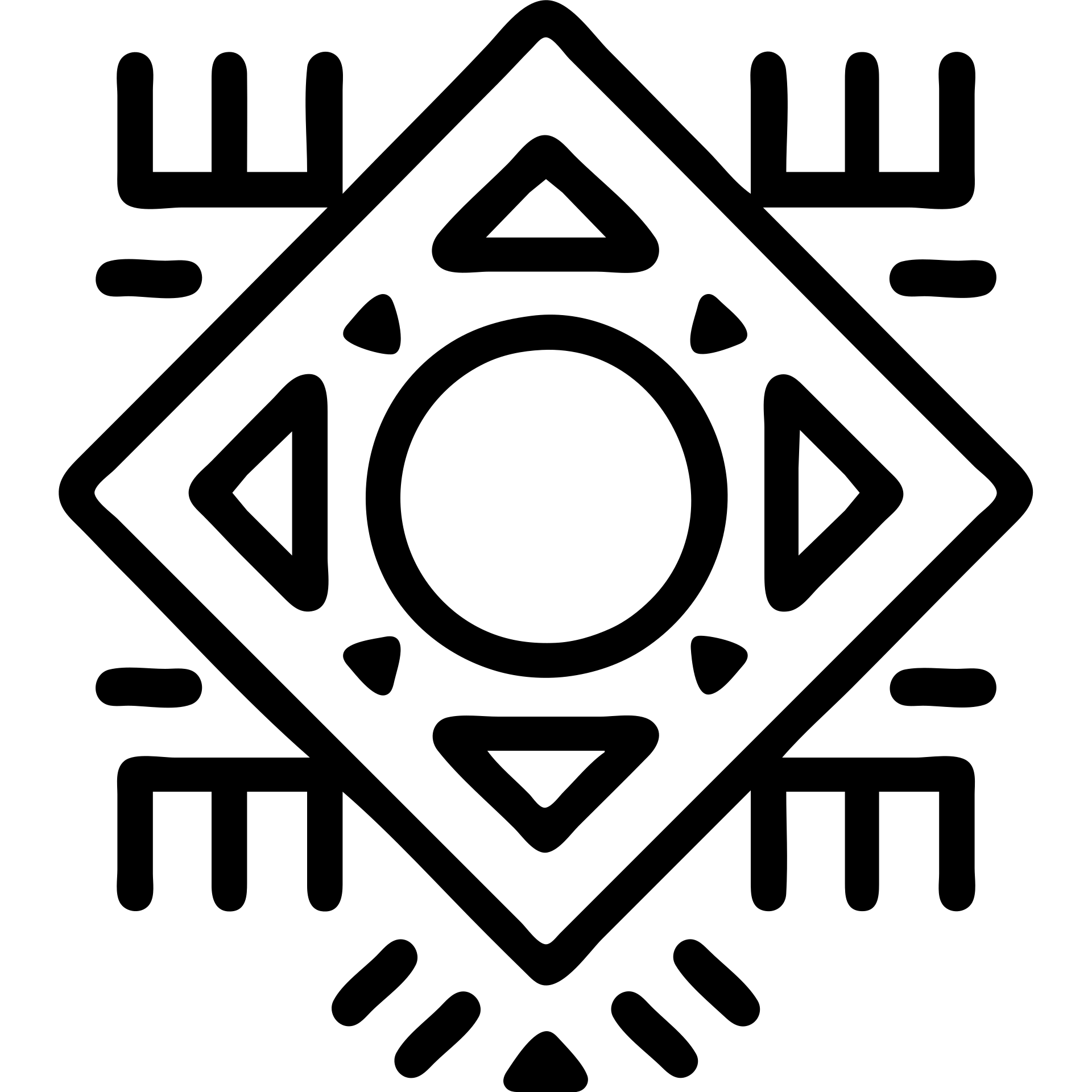 stencil pattern in African ethnic style emoji