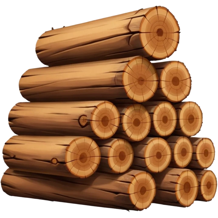 pile of wood logs emoji emoji