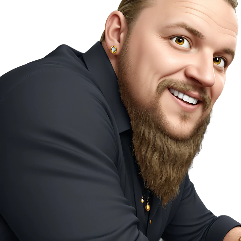 male portrait with jewelry emoji