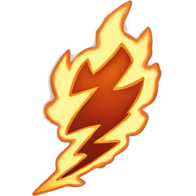 Fire with lightning  emoji