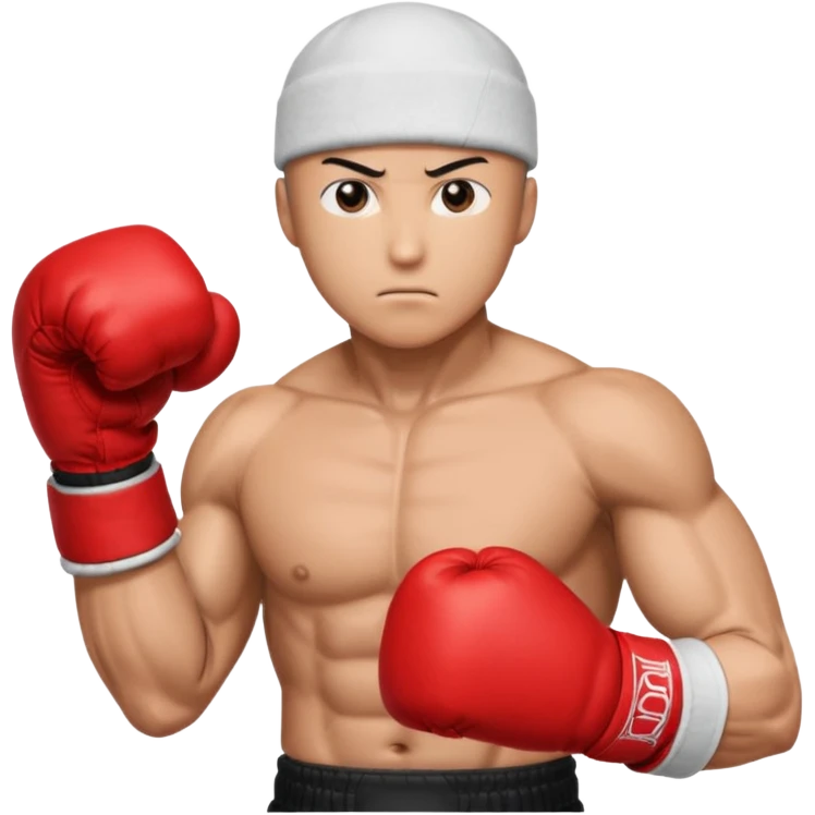 Saitama red hand punch with boxing glove emoji