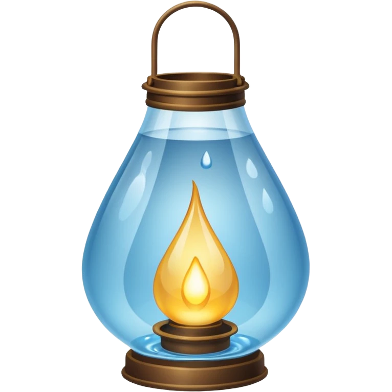 Water Lantern more water drop inside lantern emoji