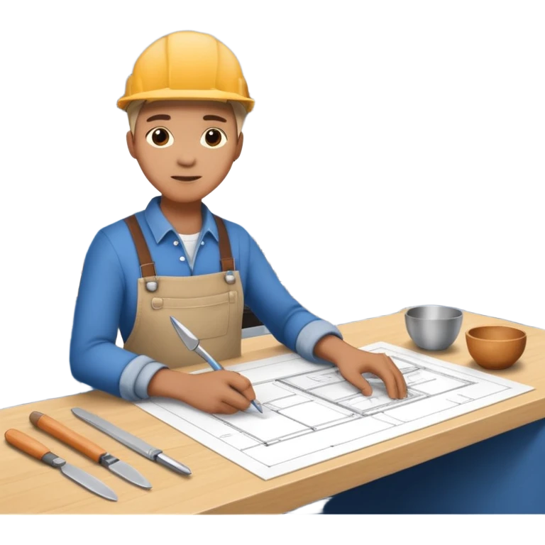 building and designing a new kitchen emoji