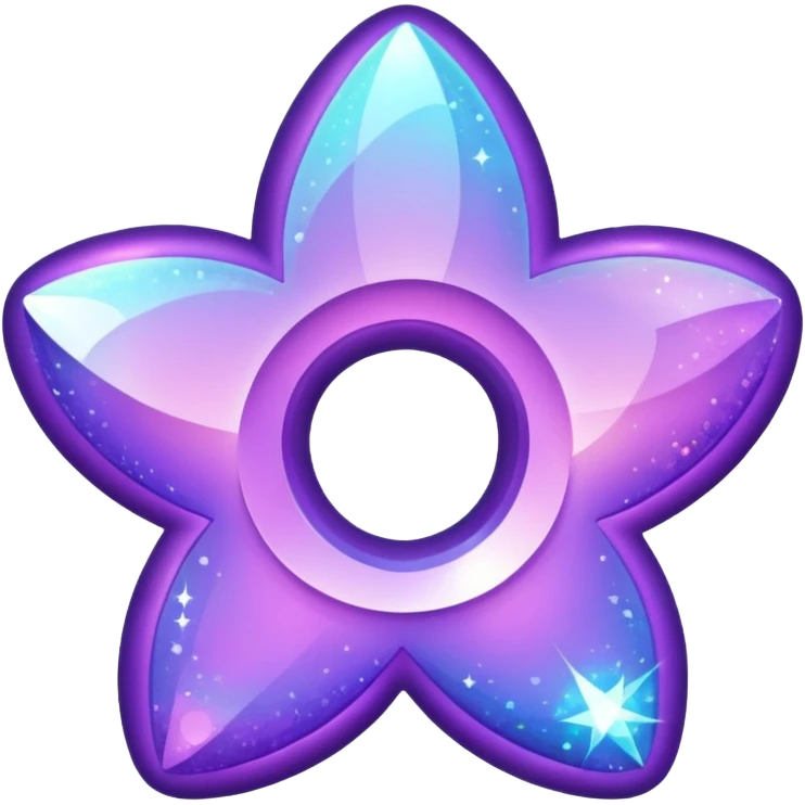 glitter purple symbol stop emoji