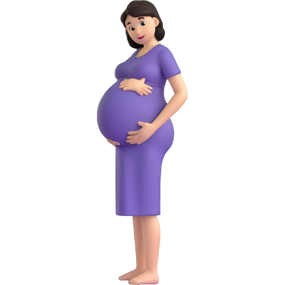 pregnant woman expecting a baby emoji