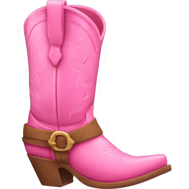 pink cowboy boots emoji