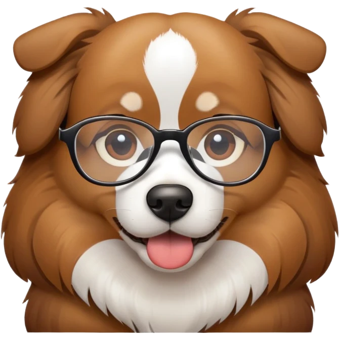 glasses on a dog emoji