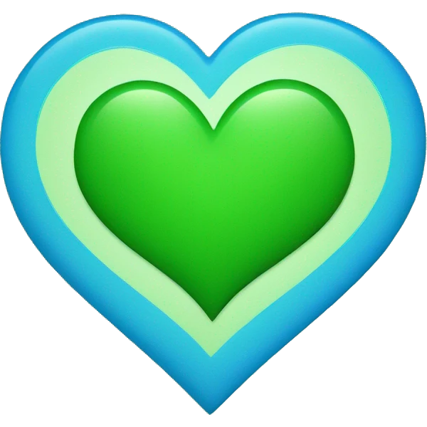 green heart with blue diagonal str emoji