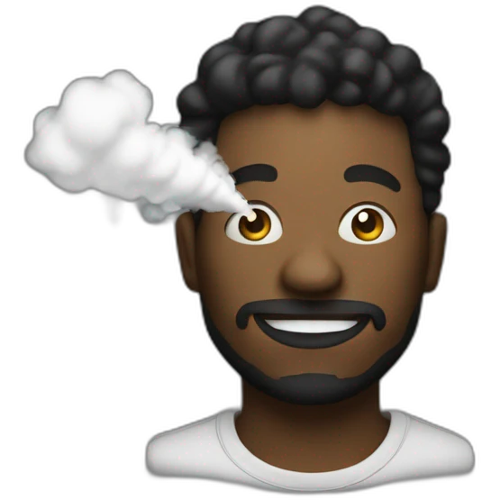 Man freestyle with vape emoji