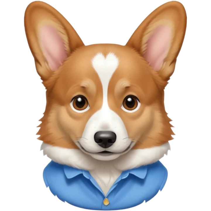 perrita caricatura gorgi gales reunión con ropa celeste emoji