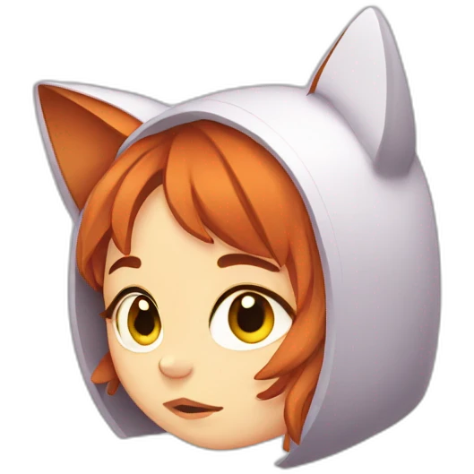 Redhead catgirl sad emoji