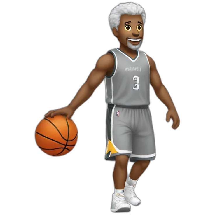 greyhaircutchicken play basketball emoji