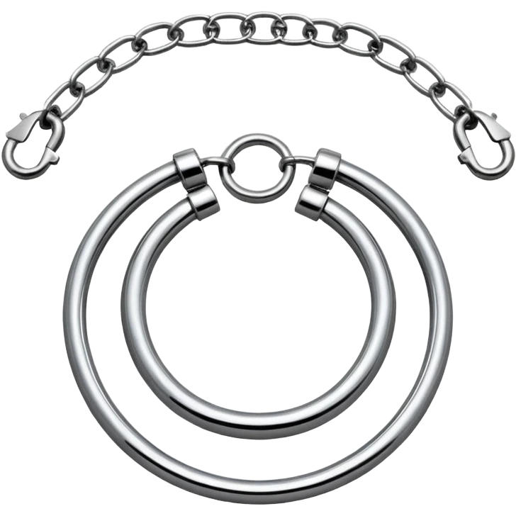 luxury fetish collar, silver chrome, smooth rounded metal, dominant erotic mood emoji