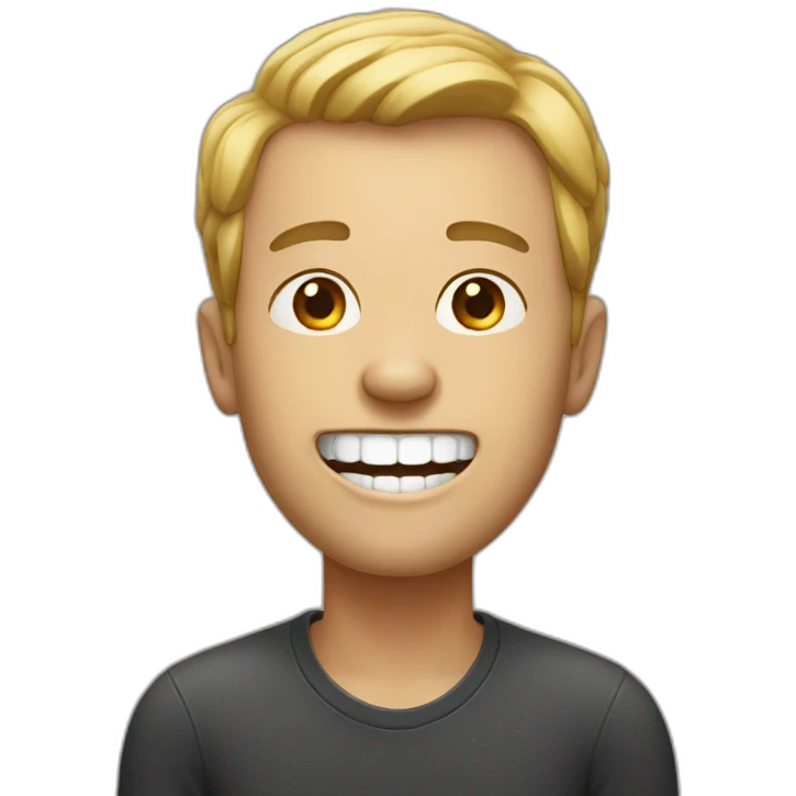 man with 1 missing tooth emoji