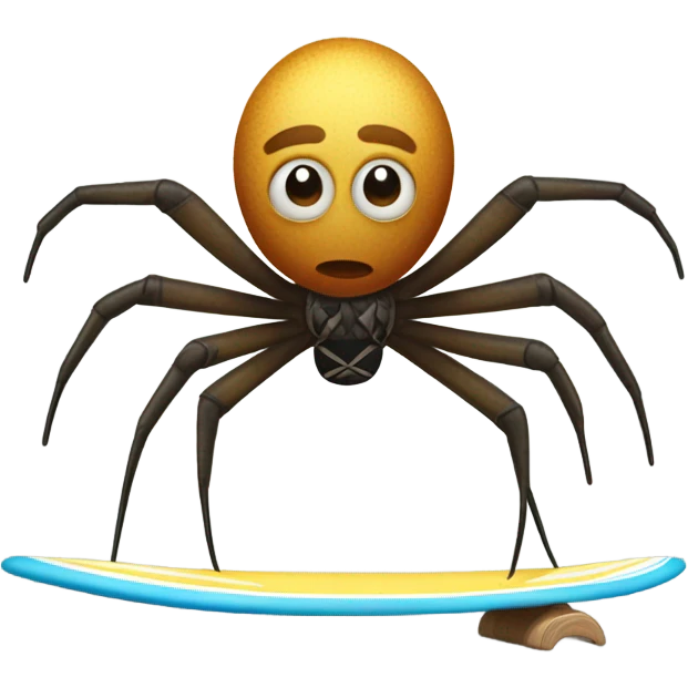 A spider on a surfboard  emoji