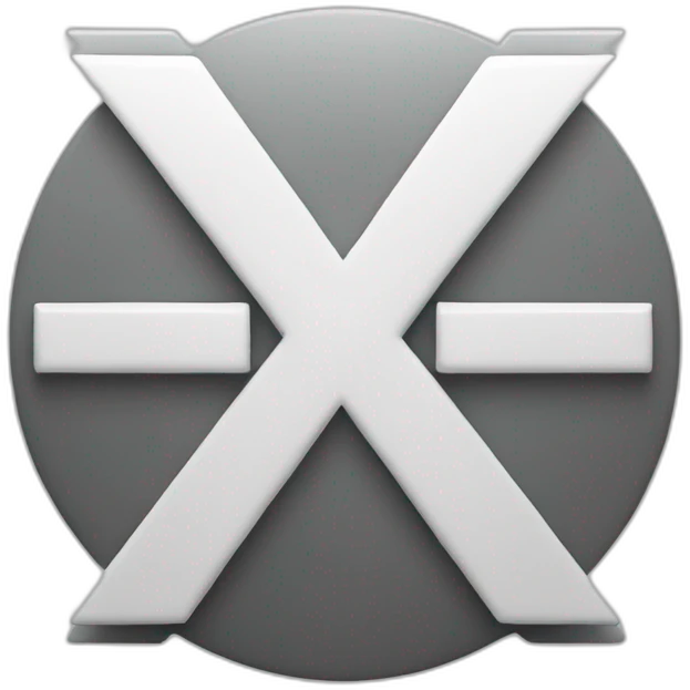x in white emoji