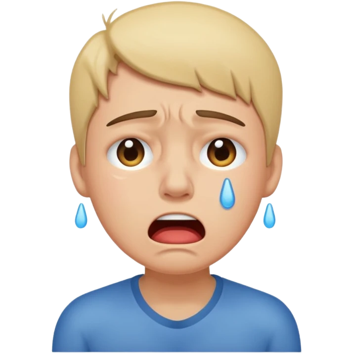 crying with shout, full body. emoji