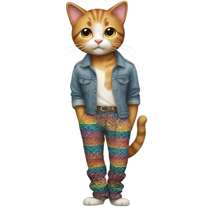 cat with pants emoji