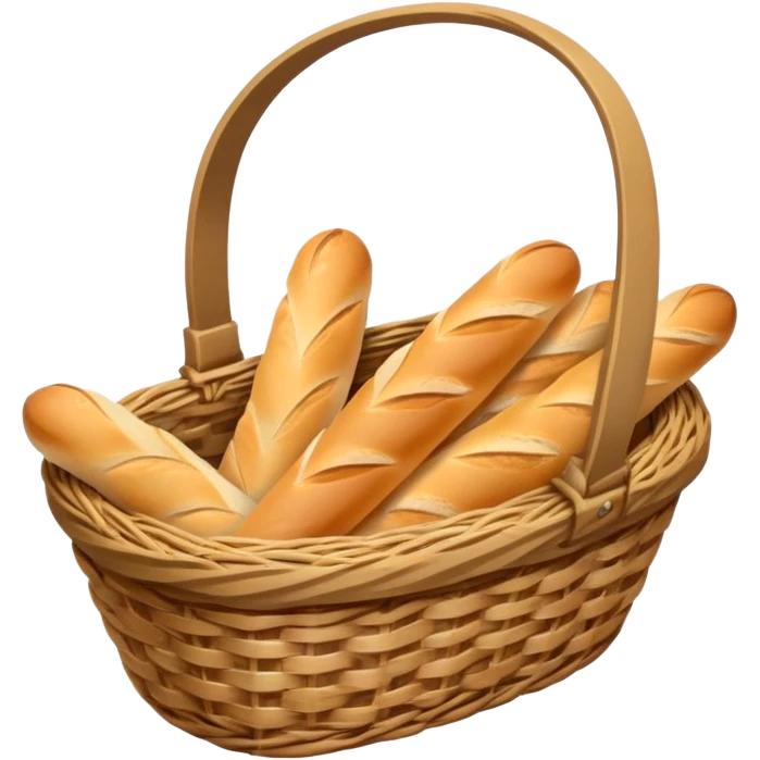 Basket of baguettes emoji