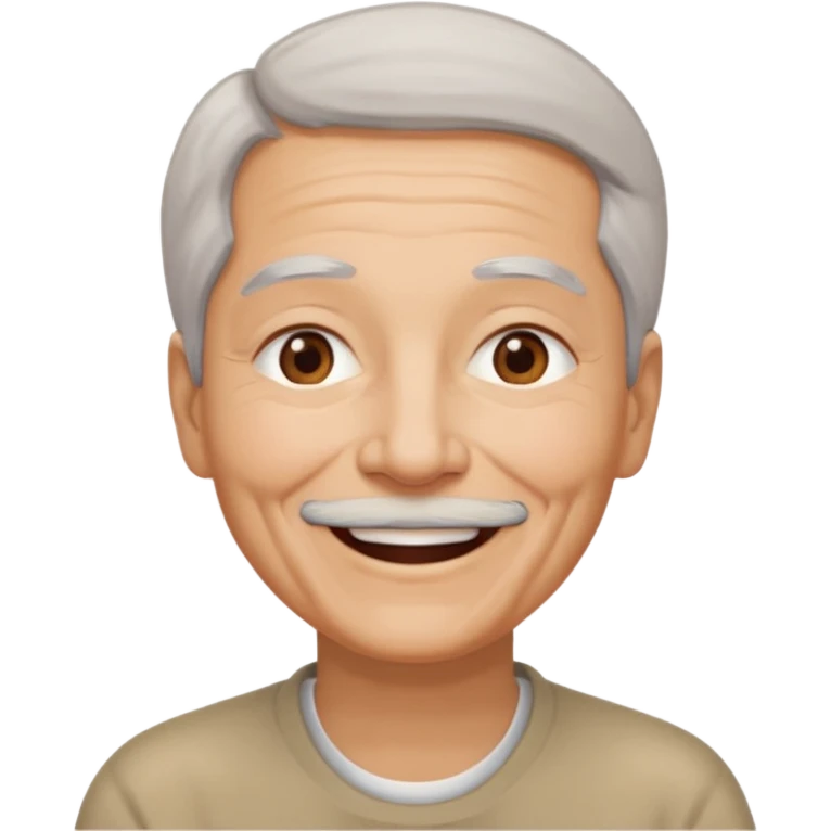 make a character looks like 67 smiling with eyes and mouth emoji