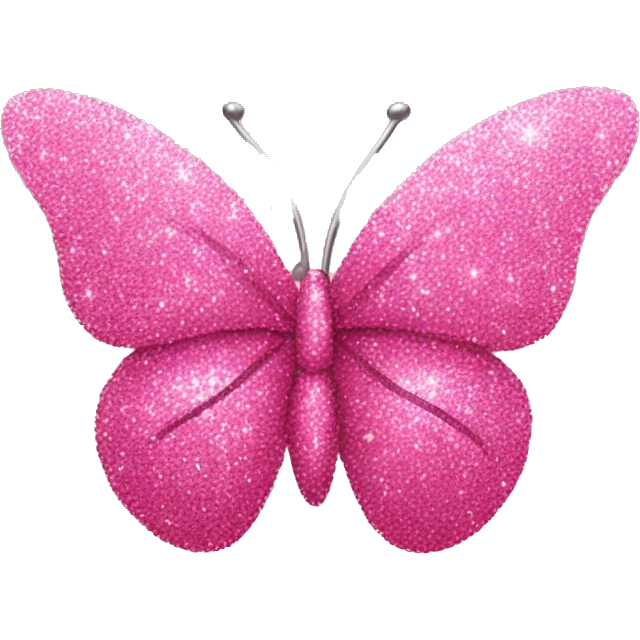 Pink glitter butterfly  emoji