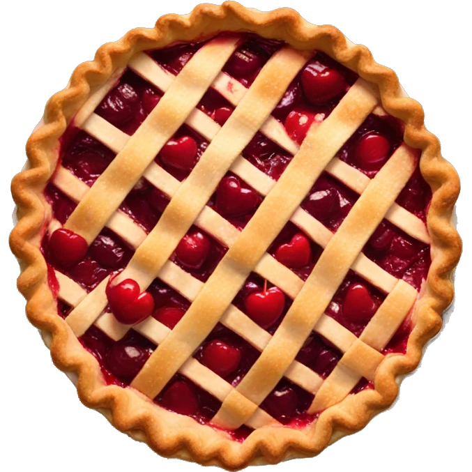 Heart Cherry pie  emoji