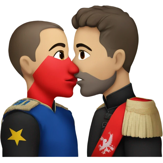 Albania and Kosovo Kissing emoji
