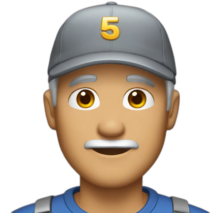 55 years old  man with grey hair and cap emoji