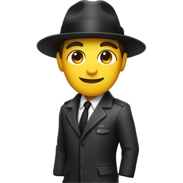 Secret Agent with hat emoji