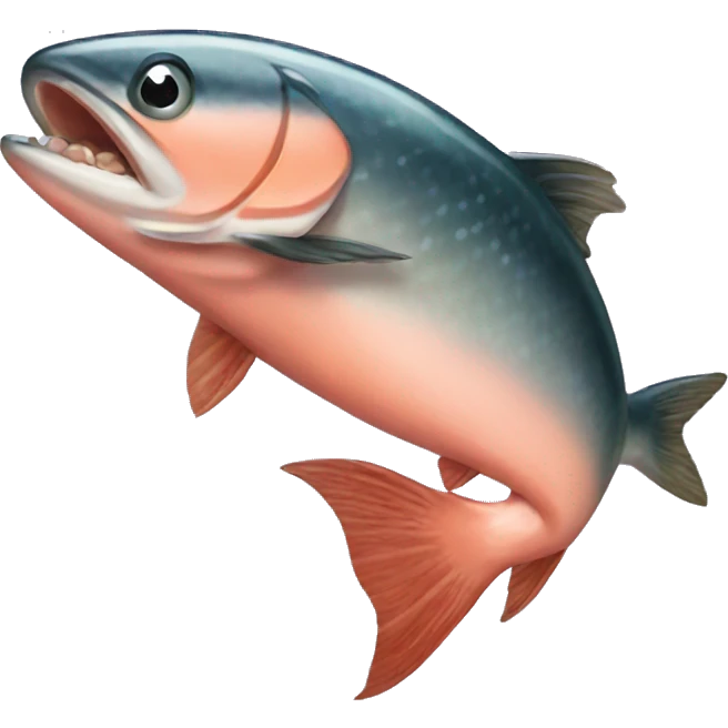 salmon with cape emoji