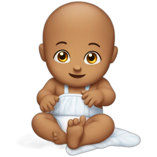 baby playing with freesbee emoji