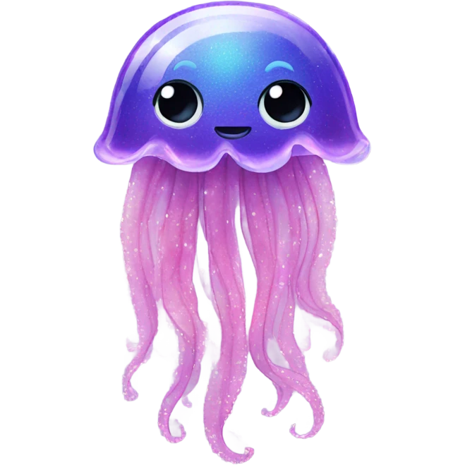 Jellyfish in a sparkly dress emoji