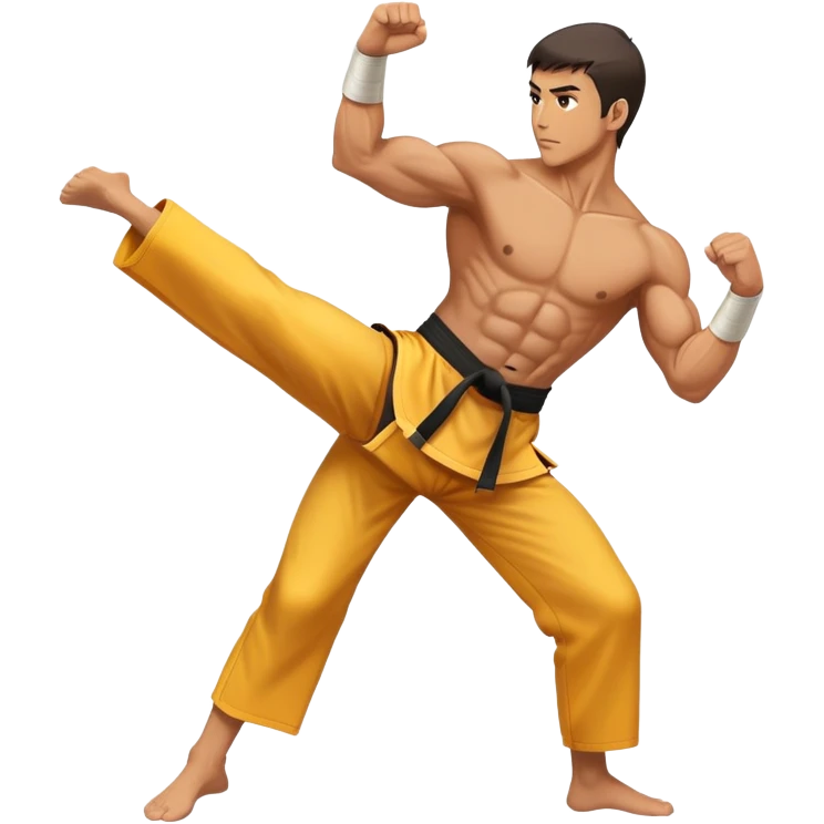 person performing a martial arts high kick emoji