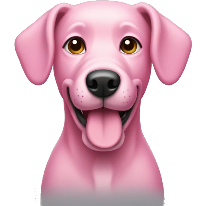 Pink dog  emoji