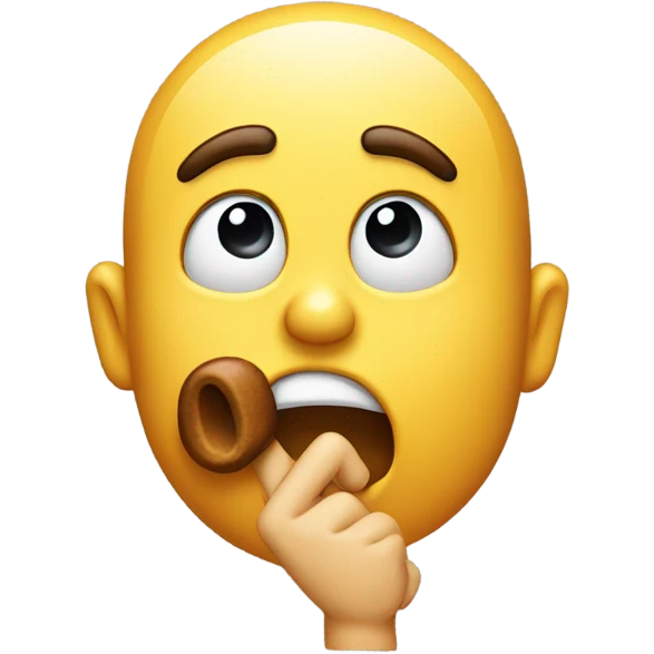 Emoji saying be quiet  emoji