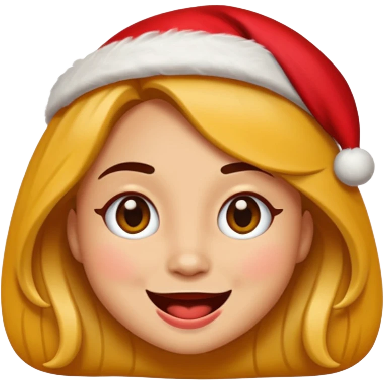 Kaitlyn Santa Juana as an emoji, apple style, cheerful, medium skin tone emoji